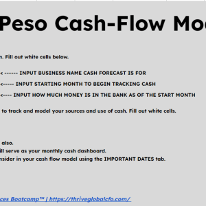 Million Peso Cash-Flow Model by Business Finances Bootcamp™
